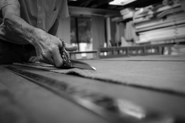 Craftsman at work in the Grahn's studio